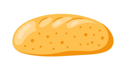 Illustration of a loaf of bread, a staple food made from flour, water, and yeast, , perfect for breakfast or lunch