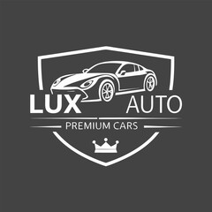 Lux Auto Premium Cars Logo Design for Automotive Business and Car Dealership Branding