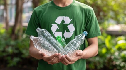 Sustainable Living Concept With Recycling Symbol