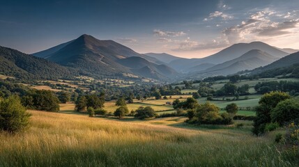 Fototapeta premium Mountain Vista at Dusk