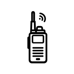 Obraz premium Simple black Walkie Talkie Icon