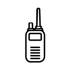 Obraz premium Simple black Walkie Talkie Icon