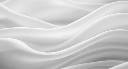 Obraz premium Elegant White Fabric Waves Soft Texture Abstract
