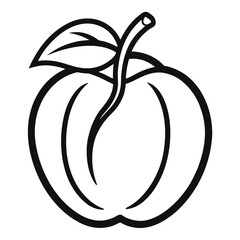 vector illustration of fruit line art