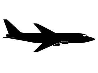 Fototapeta premium Aircraft silhouette vector,airplane icon illustration