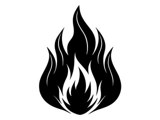flame fire black silhouette vector,fire  icon