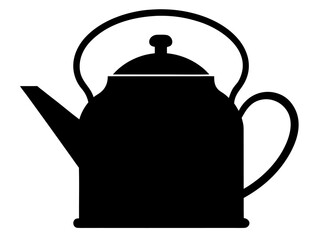 Kettle silhouette vector illustration,tea Kettle icon