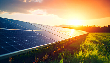 solar panels on the field