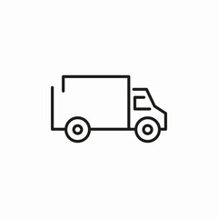 delivery truck lorry icon sign vector
