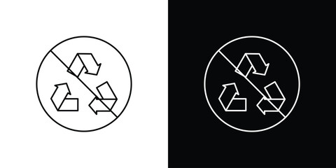 Recycle prohibition sign