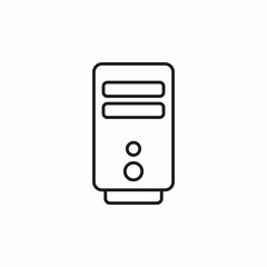 pc case icon sign vector