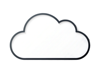 Isolated White Cloud Icon Illustration representing Cloud Computing and Data Storage Technologies for Digital Business and Modern Solutions