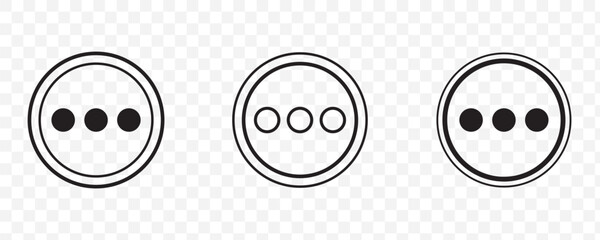 More, three dots, settings filled icon in transparent background, basic app and web UI bold line icon, EPS10.