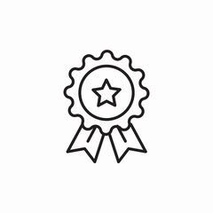 award ribbon badge icon sign vector