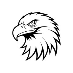 eagle head line art vector