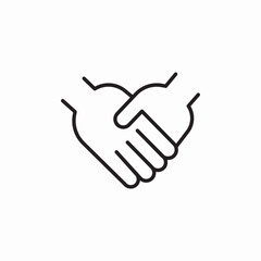 handshake deal icon sign vector
