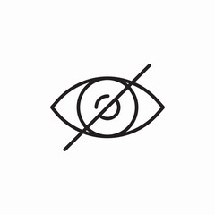 hide eye icon sign vector