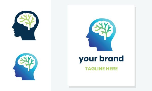Brain Tree Logo &ndash; Mind Growth Symbol for Wellness & Learning