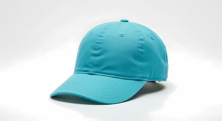 Fototapeta premium Distressed Turquoise Baseball Cap Fashion Accessory Detail