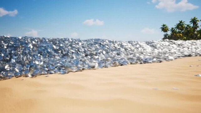 beach and wave of Silver Stars, asmr video 