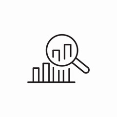 searh analytics icon sign vector