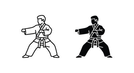 Martial Artist Icon - Kung Fu Pose