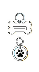 Obraz premium Personalized pet identification tags for dogs and cats to ensure safety and style