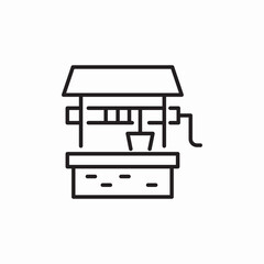 waterwell water icon sign vector