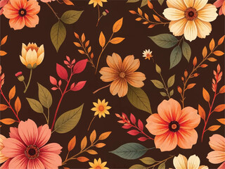 seamless pattern with flowers