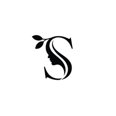 Letter S Logo Beauty Nature Design