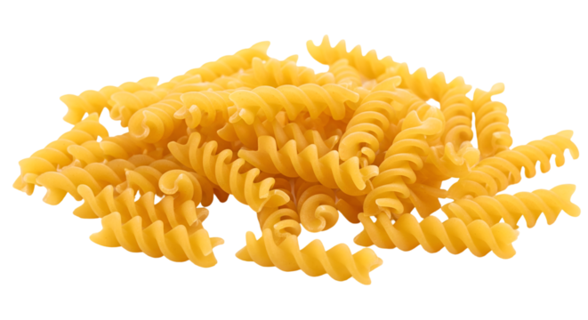 Fusilli Pasta Spirals Twisted Corkscrew Shape Transparent Background