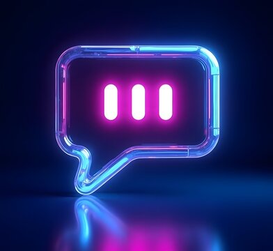 glowing neon sign 3d