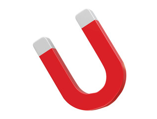 Magnet icon 3d  rendering illustration 