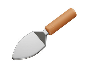 Pizza picker spatula icon 3d  rendering illustration 