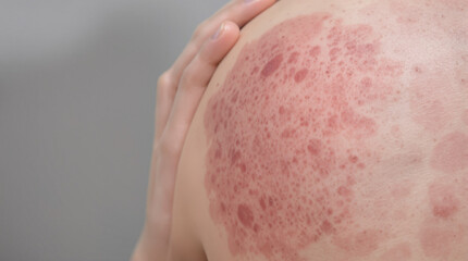 Skin rash with redness and bumps
