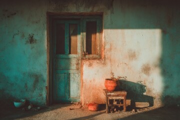Interior With Light From Open Door
