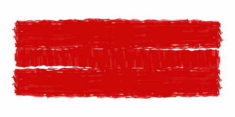 Red brush stroke banner with white gaps Keywords: red, brush stroke, banner, paint, texture