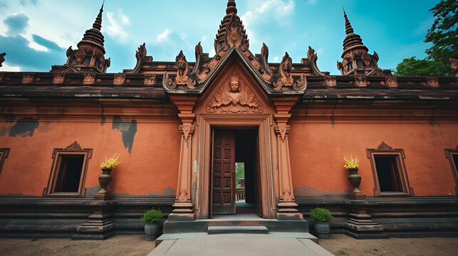 incents at temple door at Kempot Cambodia