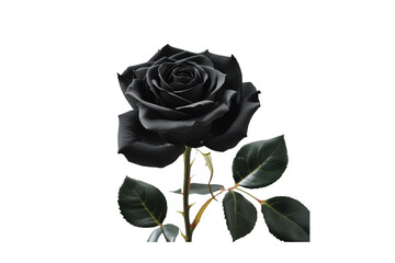 black rose on white