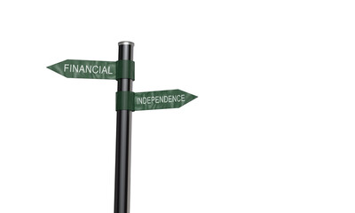 sign two way direction arrow financial independence freedom saving wealth planning fund success financial independence money growth economy retirement goal management sign two way direction financial 