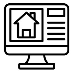 Real Estate  Icon Element For Design