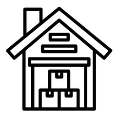 Warehouse  Icon Element For Design