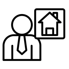 Real Estate Agent  Icon Element For Design