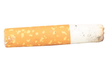 Cigarette Butt on White Background trash