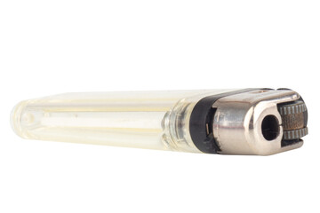 Single White Lighter on White Background