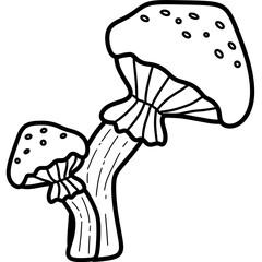 mushroom Autumn Coloring, mushroom, food, drawing,colloring