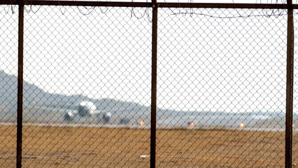 Airplane in the sky during dusk or dawn