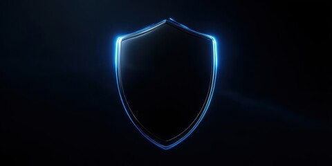 The glowing shield symbol representing security and protection in a digital world.