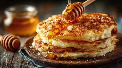 Honey Drenched Pancakes