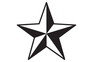 Obraz premium Star favorite silhouette icon vector illustration in simple minimal style 